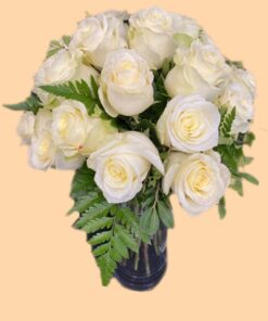 bouquet rose bianche 60 cm