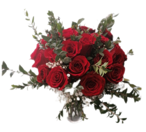 bouquet rose bianche 60 cm circa